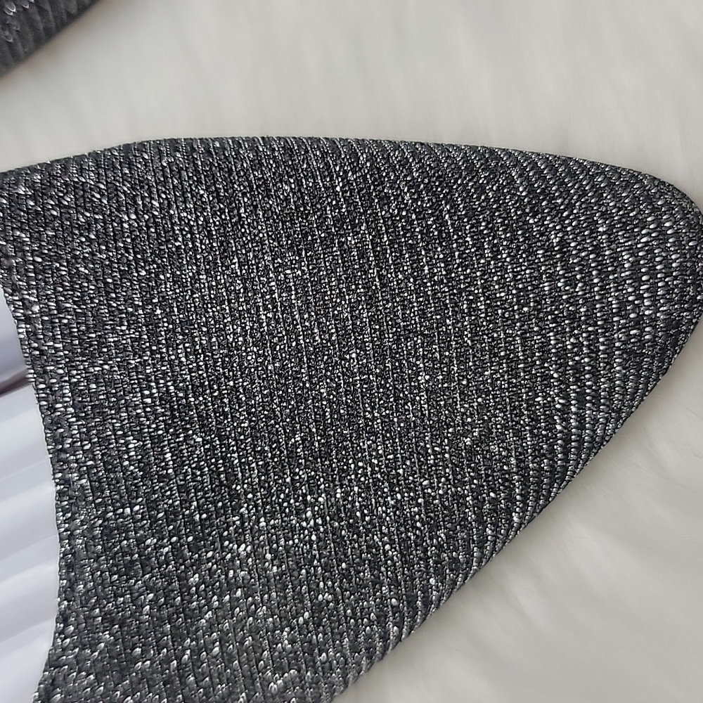 KATE SPADE NEW YORK Mallory Smoke Silver Mary Jane Sparkle Glam Party Flats 11 - Picture 10 of 12